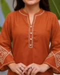 Women's Premium Cotton Embroidered Co-Ord Set
