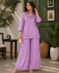 Women's Gold Crush Kurti, Koti & Palazzo Set