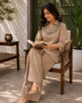 Women's Gold Crush Kurti, Koti & Palazzo Set