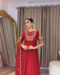 Trending Blooming Georgette Gown, Pant & Dupatta Set