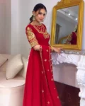 Trending Blooming Georgette Gown, Pant & Dupatta Set