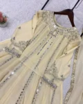 Festival Special Georgette Gown Lehenga & Dupatta Set with Sequins Embroidery & Real Mirror Work