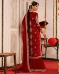 Designer Roman Silk Top Palazzo Set with Thread, Sequin & Rivet Moti Work