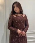 Trending Faux Georgette Kurti Palazzo & Dupatta Set with Embroidery & Sequin Work