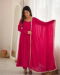 Heavy Pure Mal Chanderi 16 Kali Anarkali Gown Set