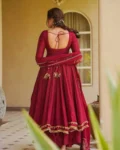 New Designer Heavy Roman Silk Anarkali Suit Set