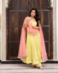Designer Faux Georgette 7-Meter Flair Anarkali Set
