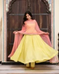 Designer Faux Georgette 7-Meter Flair Anarkali Set