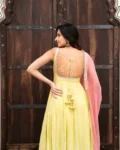 Designer Faux Georgette 7-Meter Flair Anarkali Set