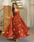 Designer Karishma Silk Anarkali 3-Piece Set
