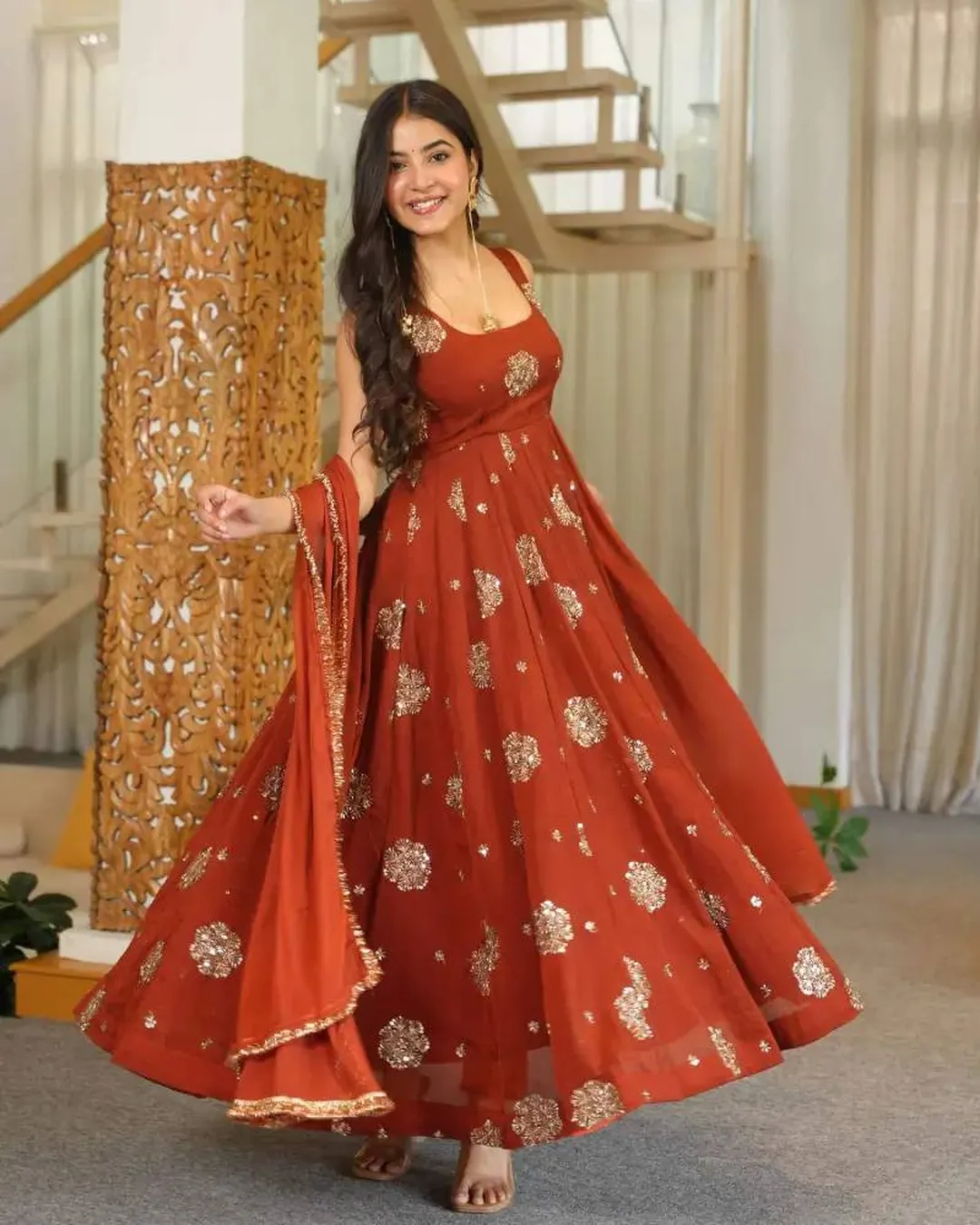 Designer Karishma Silk Anarkali 3-Piece Set video