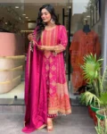 Premium Pakistani Reshmi Pink Ready-Made Suit Set