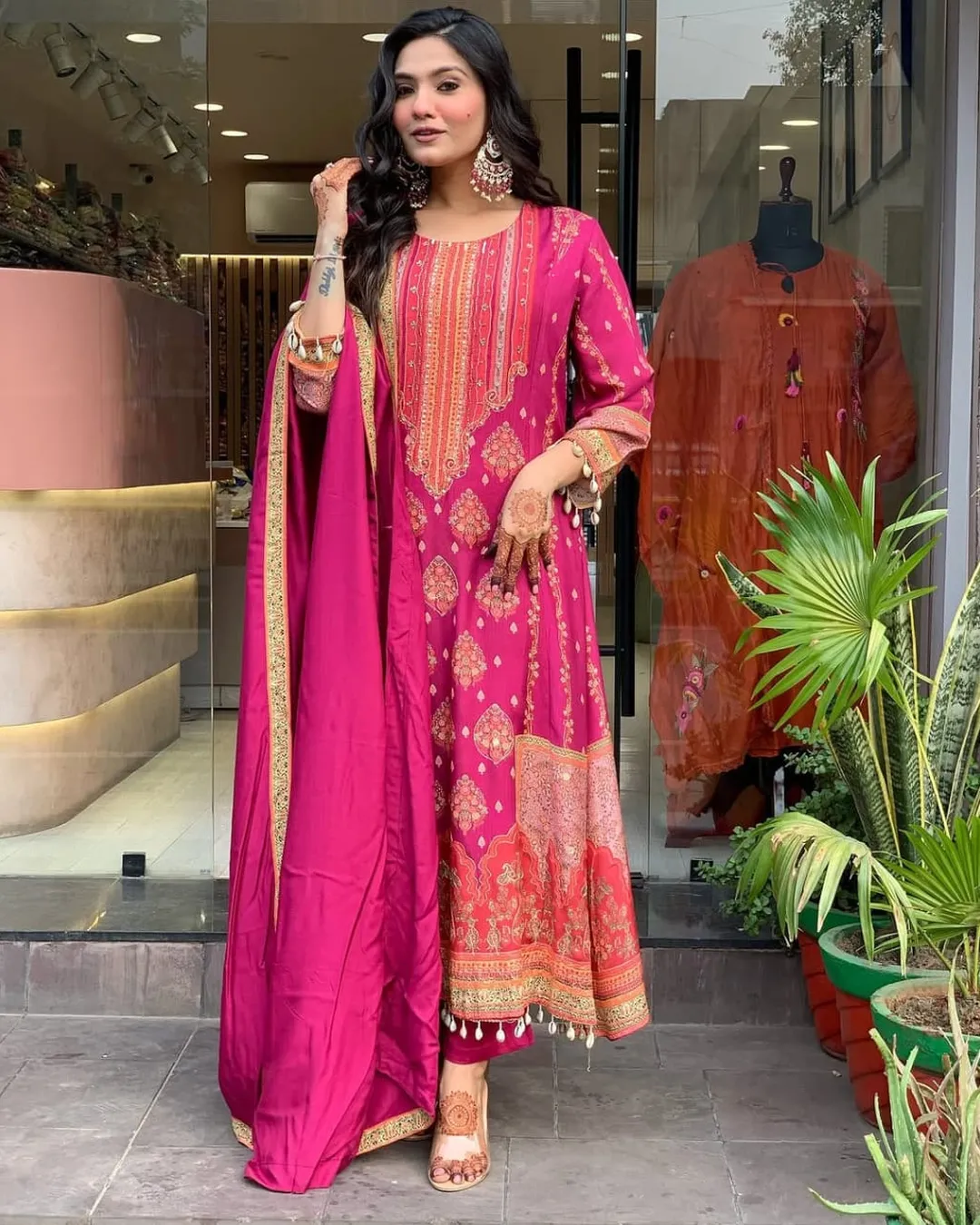 Premium Pakistani Reshmi Pink Ready-Made Suit Set video
