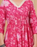 Maternity & Feeding Cotton Sanganeri Print Gown