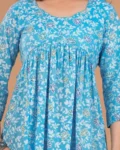 Maternity & Feeding Cotton Sanganeri Print Gown