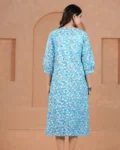Maternity & Feeding Cotton Sanganeri Print Gown