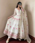 Festive Trending Designer Fendy Silk Gown Set