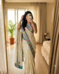 Premium Prada Silk Embroidery & Sequence Work Saree