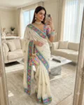 Premium Prada Silk Embroidery & Sequence Work Saree