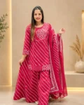 Premium Cotton Kurti, Full-Flair Palazzo & Dupatta Set