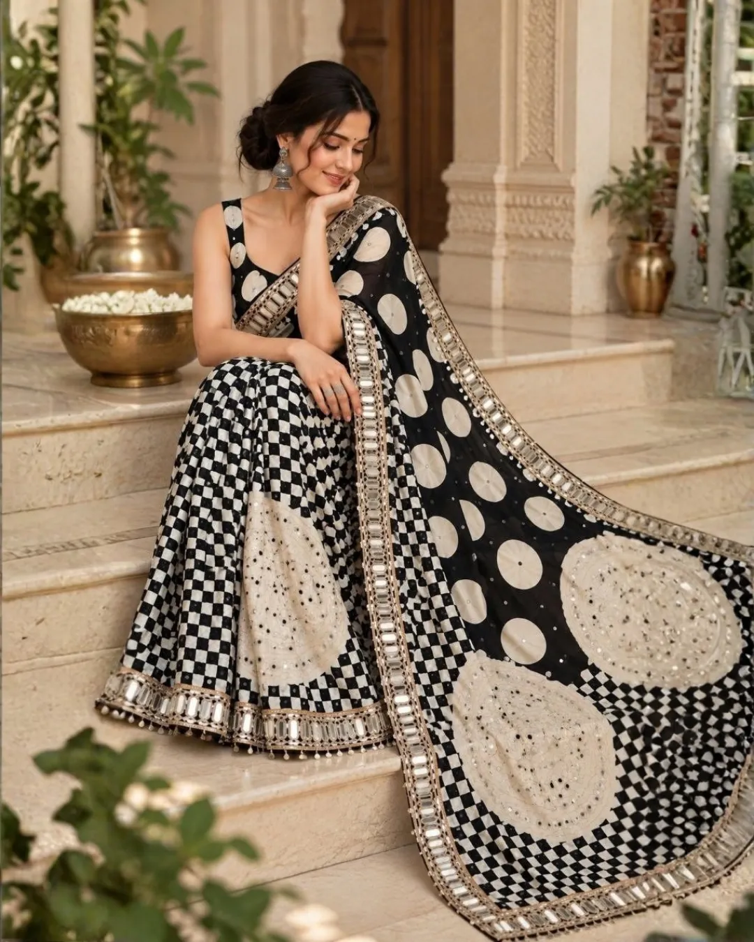 Tollywood Inspired Semi Modal Silk Ajrakh Saree video