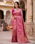 Premium Nylon Viscose Kadi Crepe Georgette Meenakari Jacquard Saree