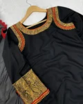 Premium Kashmiri-Style Slub Rayon Tunic, Palazzo & Dupatta Set