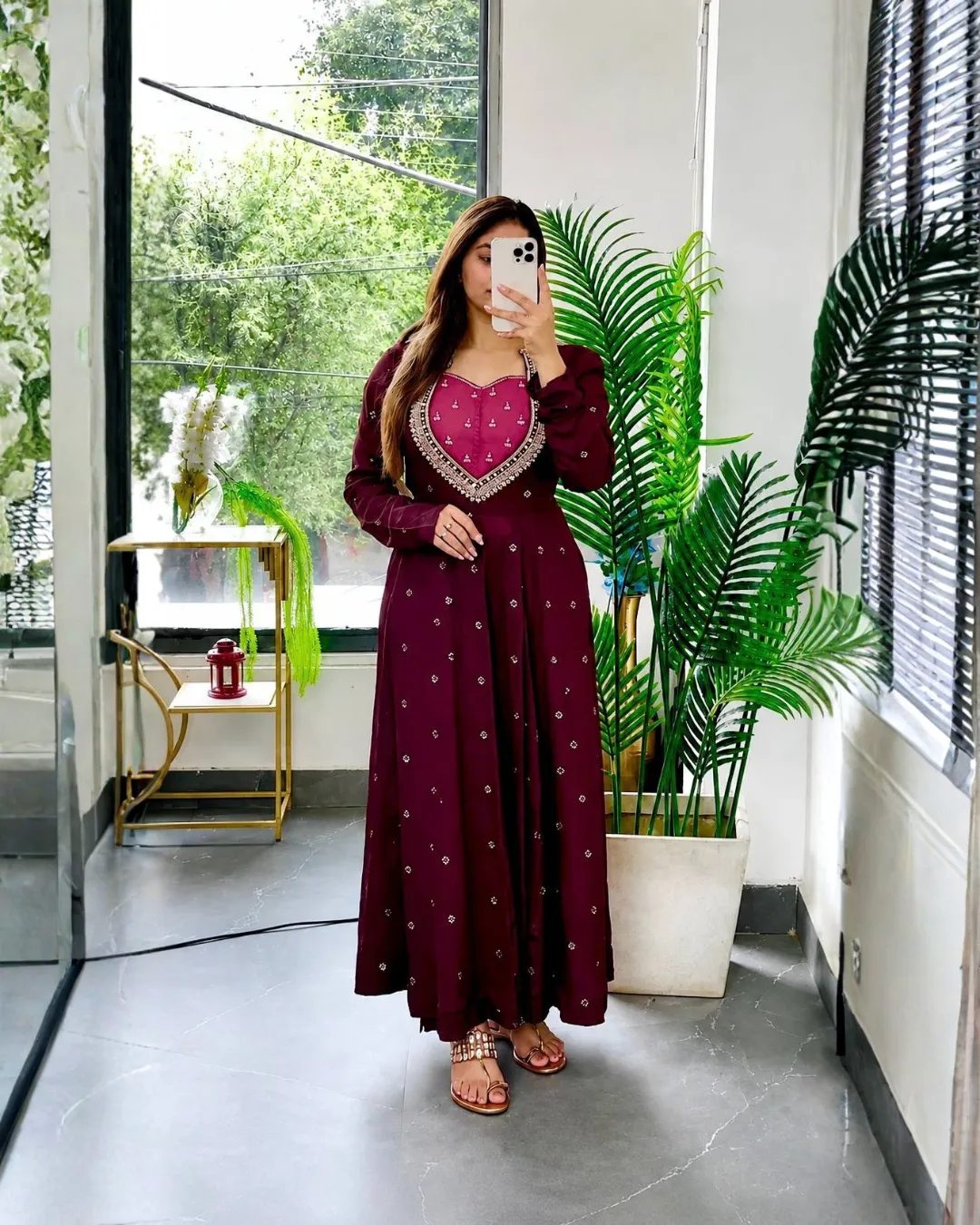 Premium Star Georgette Silk Embroidered Anarkali Gown Set video