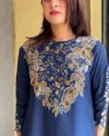 Designer Malai Crepe Kurti & Palazzo Set
